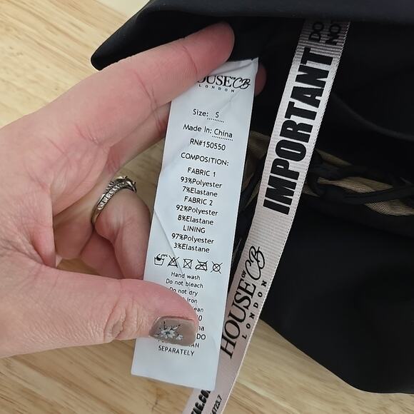 NWT HOUSE of CB Lace-Up Side Tie Bodycon Mini Dress Womens Size Small Sexy Club - Picture 4 of 9